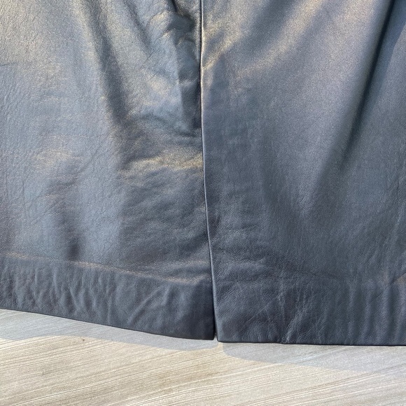 Cache Black Leather Pencil Skirt Size 2 High Waist Knee‎ Length Classic - Picture 7 of 8